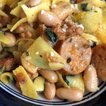Chicken Sausage Over Pappardelle and Swiss Chard Recipe